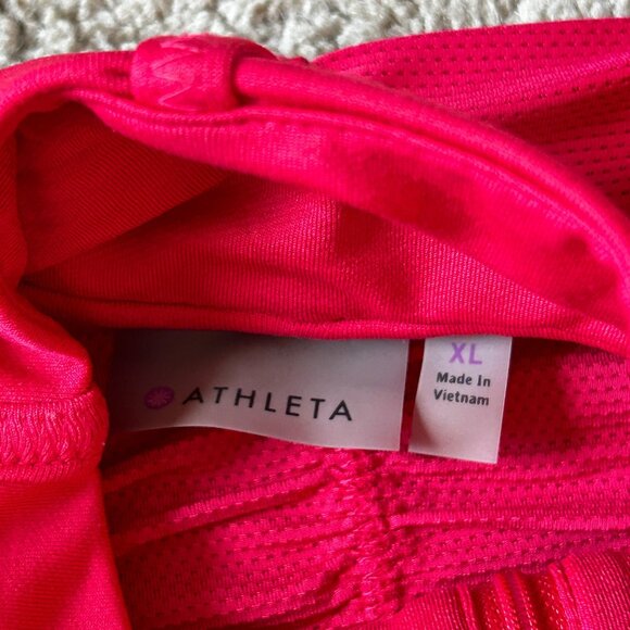 Athleta Red Half Zip Long Sleeve Pullover Shirt Women's Size XL 1605 - Picture 3 of 7